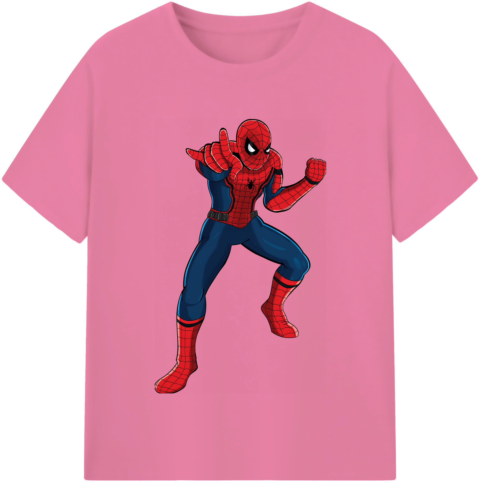 （画像用） Spider Man スパイダーマン 綿100％半袖Tシャツ（フロントプリント）